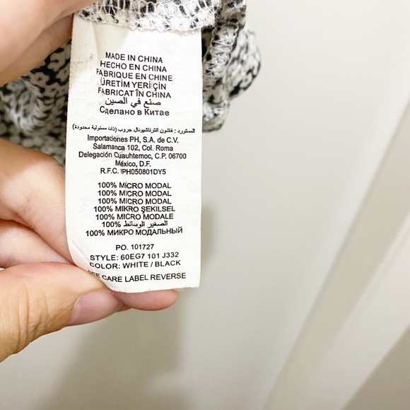 Bebe Floral Flowy A-Line High Low Tank Top Black White L - Picture 4 of 8